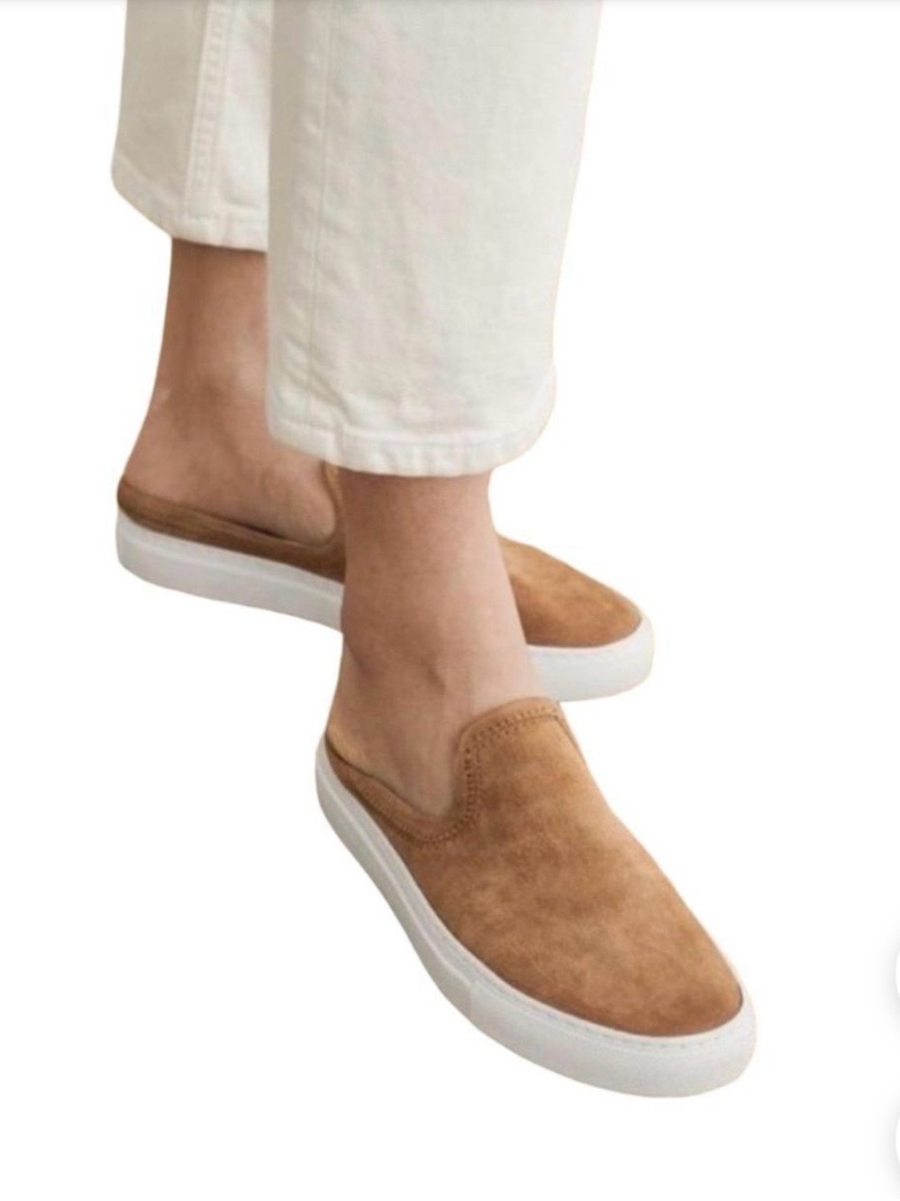 Jenni Kayne Tan Suede Slip-On Sneakers